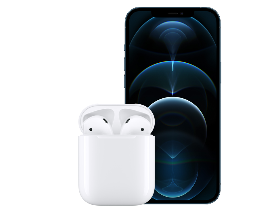 Apple-iPhone-12-pro-max-blue-wAirPods